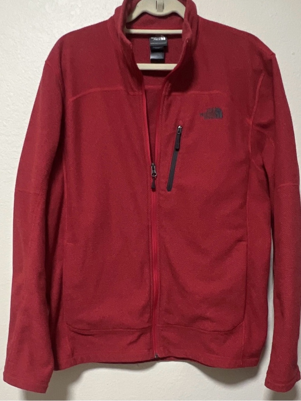 The North Face Men's Red Zip-Front Performance Fleece Jacket